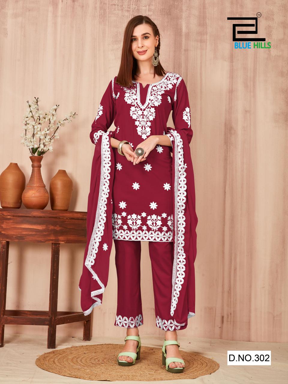 Shenaaz Vol 3 By Blue Hills Designer Embroidery Kurti With Bottom Dupatta Wholesale Shop In Surat
